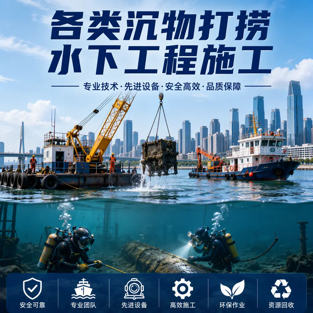 鸡东各类沉物打捞，水下工程施工